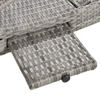 Outdoor Wicker Chaise Lounge Chairs Set of 2