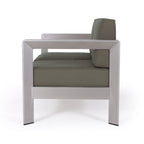 Outdoor Aluminum Loveseat – Low-Profile Patio Seating with Deep Cushions