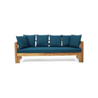 Outdoor Daybed With X-Shaped Panel Backrest And Armrests - Teak