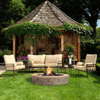 44 In. Fossill Brown round Fire Pit Kit