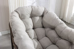 Outdoor Rattan Rocking Chair with Padded Cushion