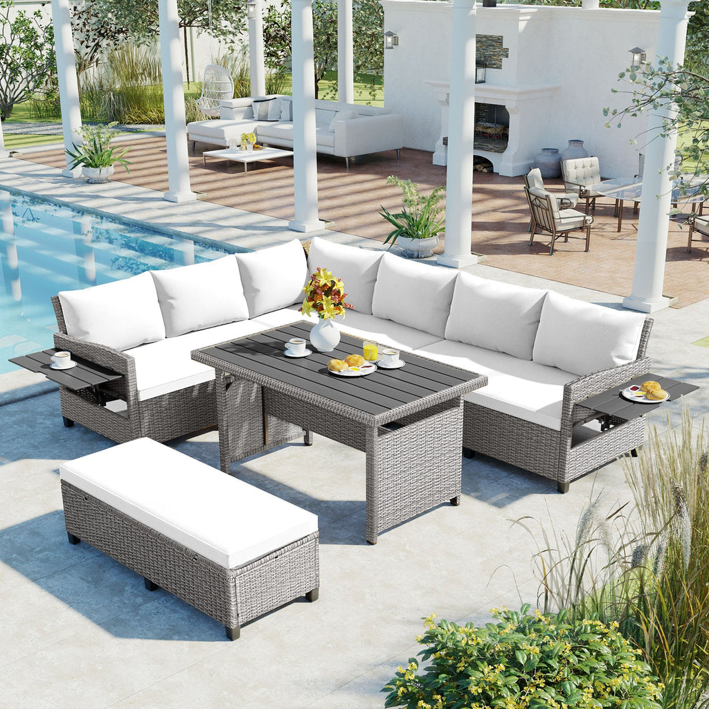 5-Piece Outdoor Patio Rattan Sofa Set