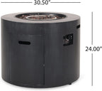 Wellington Outdoor 40,000 BTU Circular Fire Pit - Brushed Black