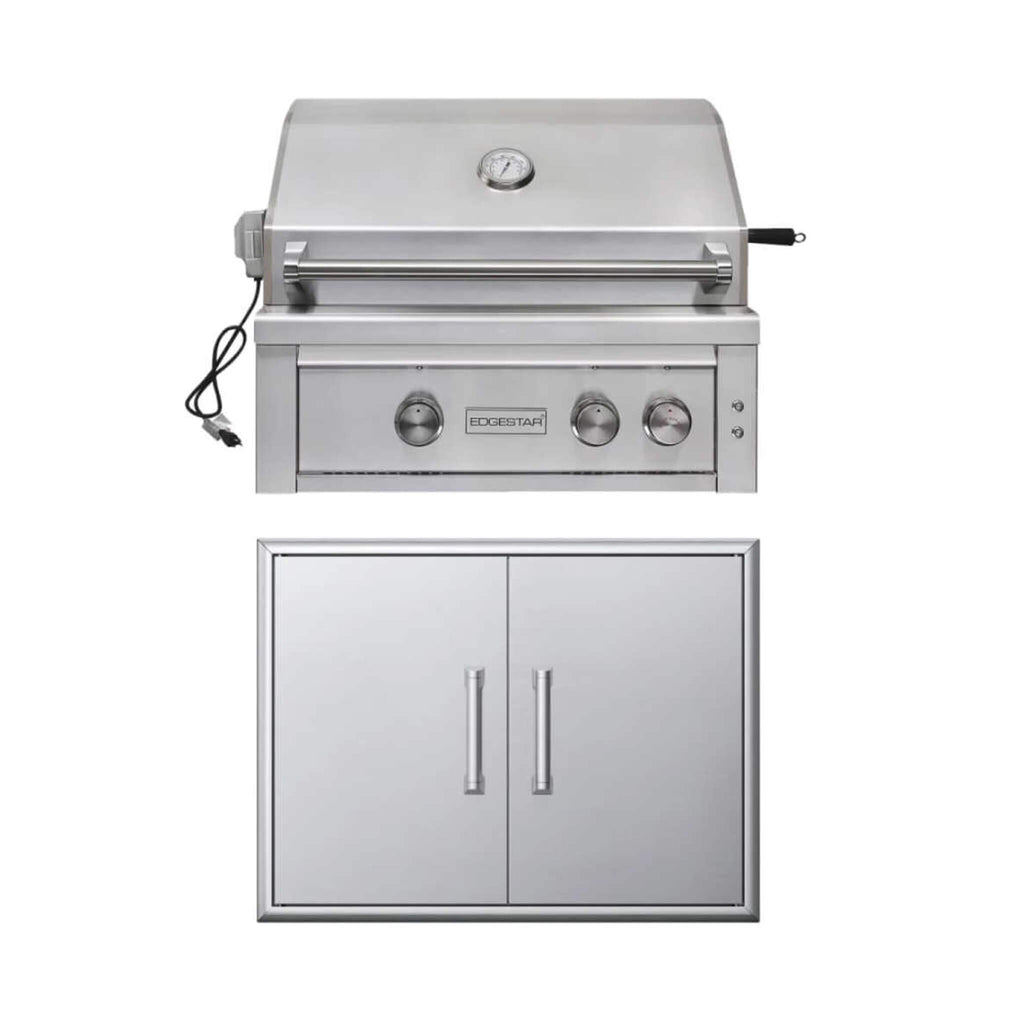 Edgestar 60K BTU 30-Inch Built-In Grill Kit With Insulated Jacket And Double Access Doors [GRL300IBKIT]