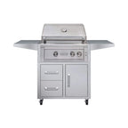 Edgestar 60K BTU 30-Inch Freestanding LED Lighting Grill And Cart With Rotisserie