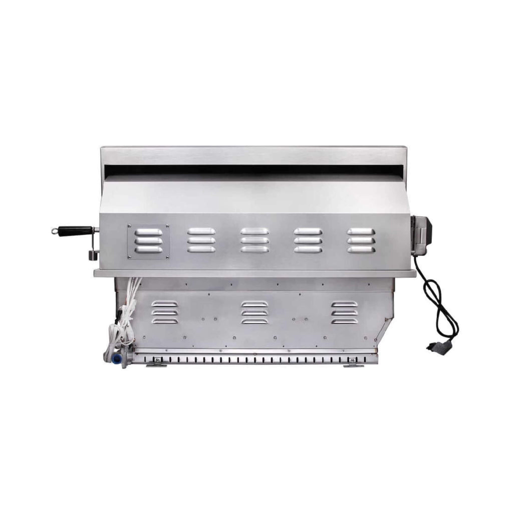 Edgestar 60K BTU 30-Inch Freestanding LED Lighting Grill And Cart With Rotisserie