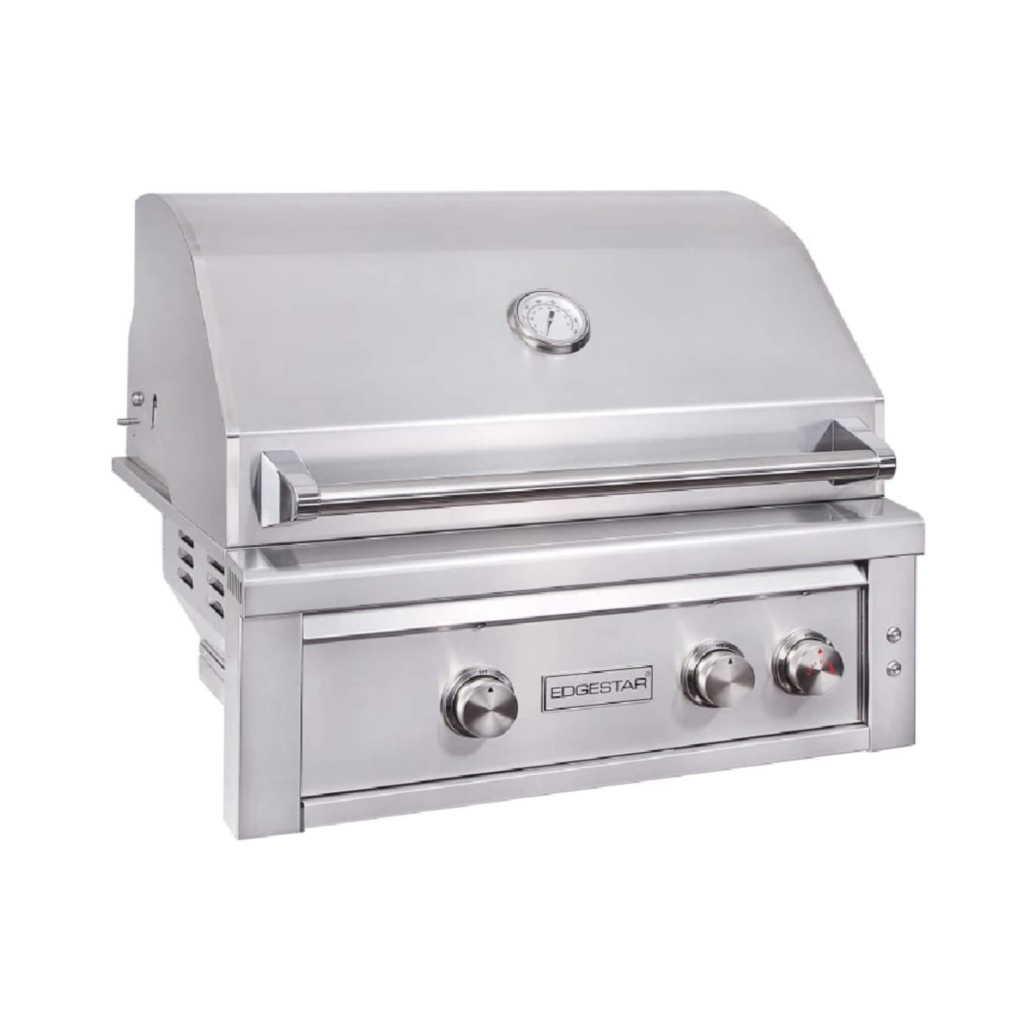 Edgestar 60K BTU 30-Inch Freestanding LED Lighting Grill And Cart With Rotisserie