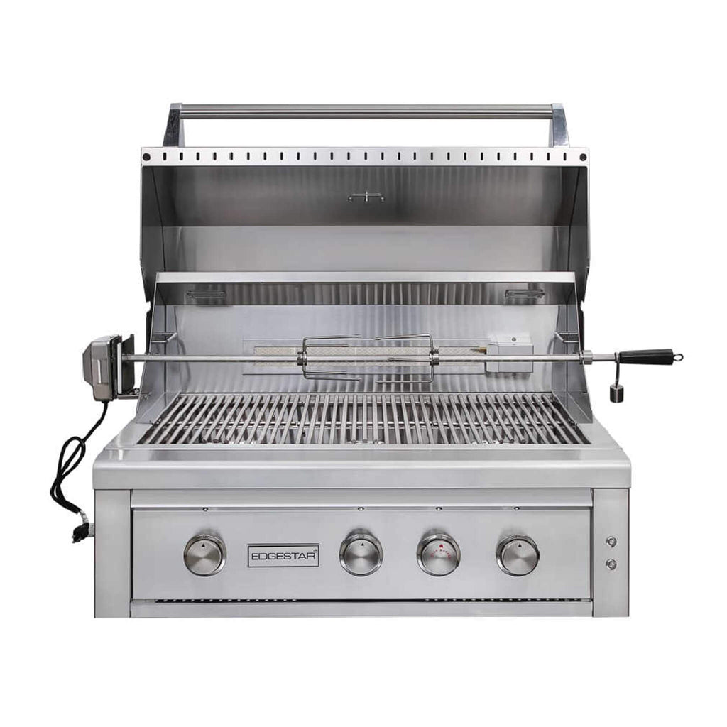 Edgestar 89K BTU 36-Inch Built-In Grill With Rotisserie And LED Lighting