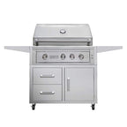 Edgestar 89K BTU 36-Inch Freestanding LED Lighting Grill And Cart With Rotisserie