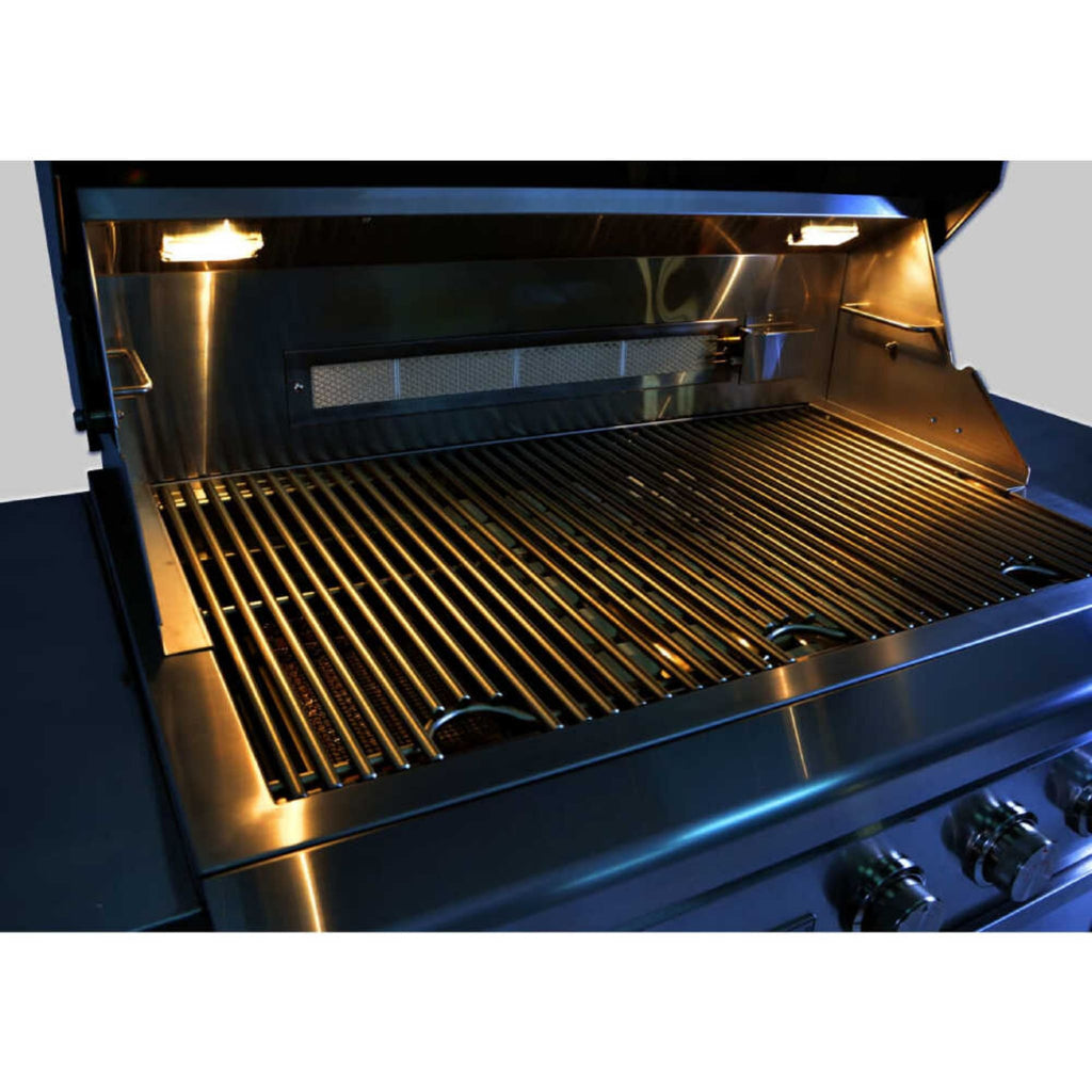 Edgestar 89K BTU 36-Inch Freestanding LED Lighting Grill And Cart With Rotisserie