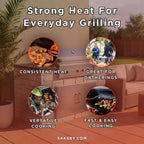 EdgeStar 89K BTU 42-Inch Built-In Natural Gas Grill with Insulated Jacket & Double Access Doors