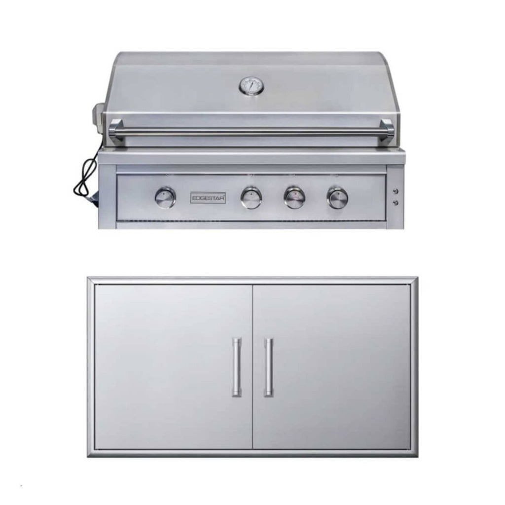 Edgestar 89K BTU 42-Inch Built-In Grill With Insulated Jacket And Double Access Doors Insulated Jacket
