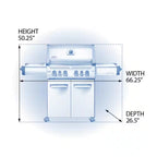 Prestige 500 4-Burner Propane Gas Grill in Stainless Steel with Infrared Side and Rear Burners and Rotisserie Kit