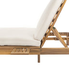 5-Position Adjustable Backrest Double Chaise Lounge Outdoor