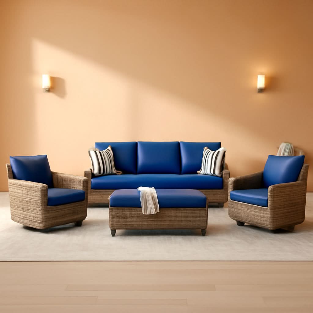 Outdoor Patio Furniture Set 5-Piece All Weather Wicker