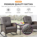 Outdoor Fire Pit Conversation Set, 3-Seat Sofa & Chairs Patio Furniture Set