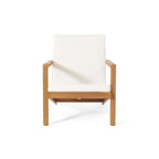 3- Piece Outdoor Chat Set with Table And 2 Adirondack Chairs - White / Brown Patina