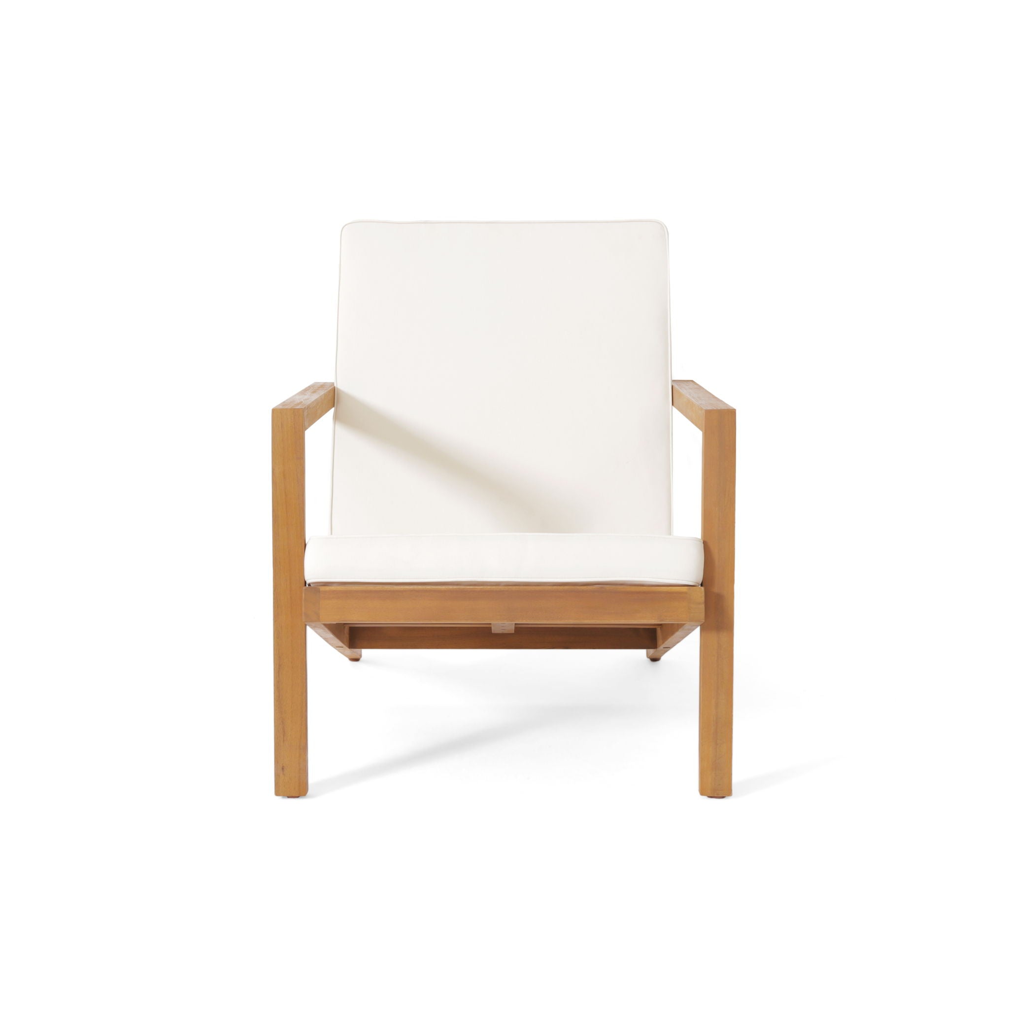 3- Piece Outdoor Chat Set with Table And 2 Adirondack Chairs - White / Brown Patina
