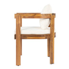 7- Piece Acacia Wood Outdoor Dining Set with Cream Cushions