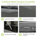 5-Piece Outdoor Patio Rattan Sofa Set