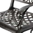 Sarasota Outdoor Cast Aluminum Outdoor Chairs, 2-Pcs Set, Hammered Bronze