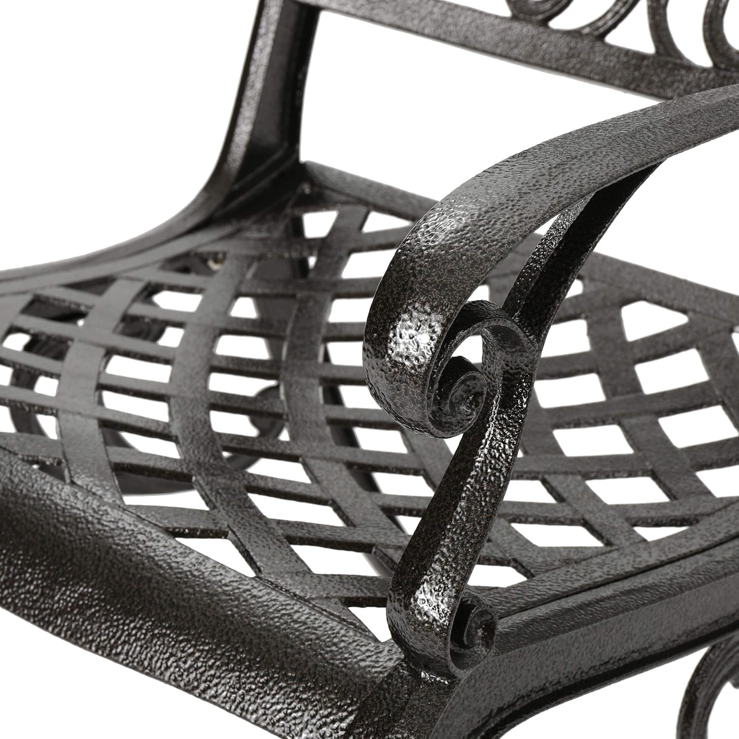 Sarasota Outdoor Cast Aluminum Outdoor Chairs, 2-Pcs Set, Hammered Bronze