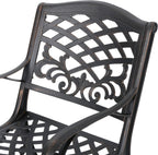 Myrtle Beach Outdoor Aluminum Dining Chairs, 2-Pcs Set, Shiny Copper