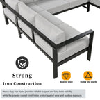 U-Shaped Outdoor Sectional Sofa Set