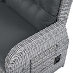 Outdoor Furniture Set Patio Rattan with Recliners and Tables