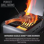 Prestige 500 4-Burner Propane Gas Grill in Stainless Steel with Infrared Side and Rear Burners and Rotisserie Kit
