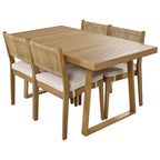 Multi-Person Outdoor Acacia Wood Dining Table and Chair Set