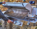 77352 6-Burner Stainless Steel Cabinet Style Propane Gas Grill with Smoke Box(2 Items)