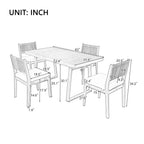 Outdoor Acacia Wood Dining Table and Chair Set