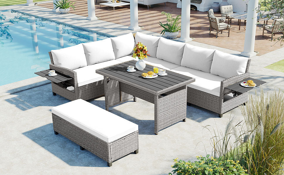 5-Piece Outdoor Patio Rattan Sofa Set
