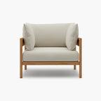 Modern Outdoor Patio Furniture Set, All-Weather Aluminium Conversation Sectional Sofa with Thick Cushions for Backyard, Garden, Porch, Armchair, Beige