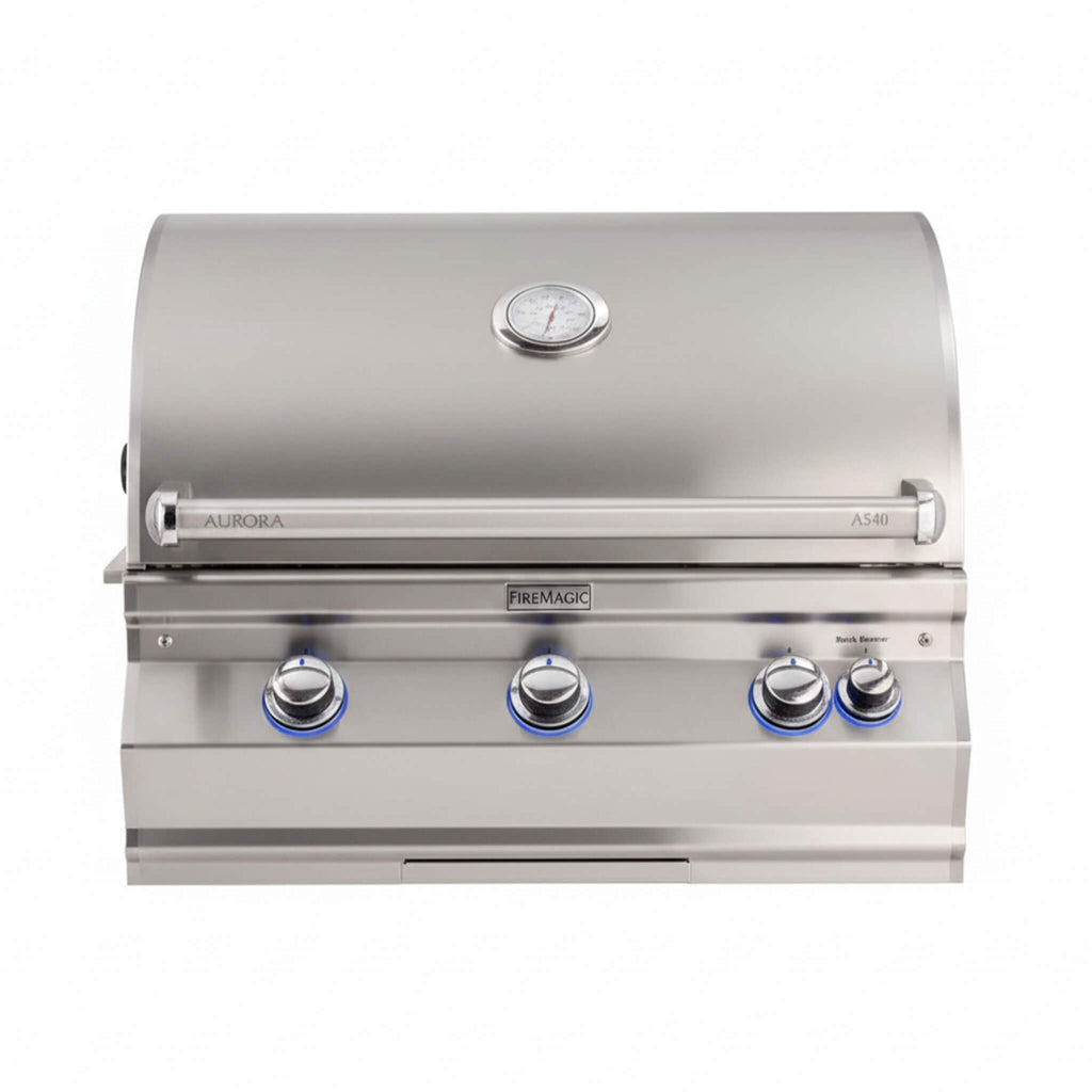 Fire Magic Aurora 36-Inch Multi-User Built-In Grill with Analog Thermometer & Rotisserie Kit