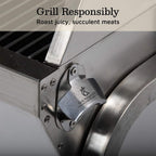 Heavy-Duty Commercial 125 LB Portable Electric Stainless Steel Hooded BBQ Rotisserie Grill With Viewing Window