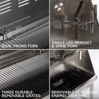Heavy-Duty Commercial 125 LB Portable Electric Stainless Steel Hooded BBQ Rotisserie Grill With Viewing Window