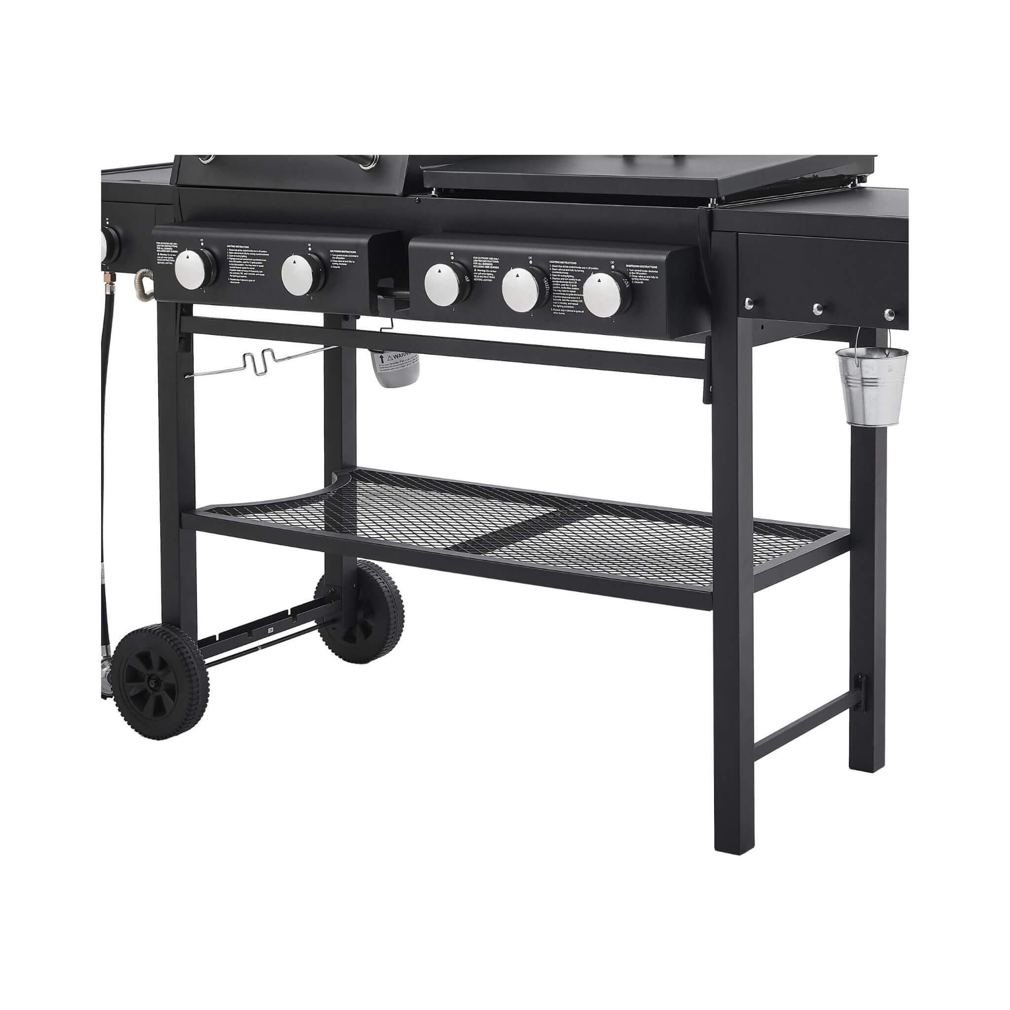 Castelle Flame Heavy-Duty All-In-One Outdoor 5-Burner 56K BTU Liquid Propane Grill