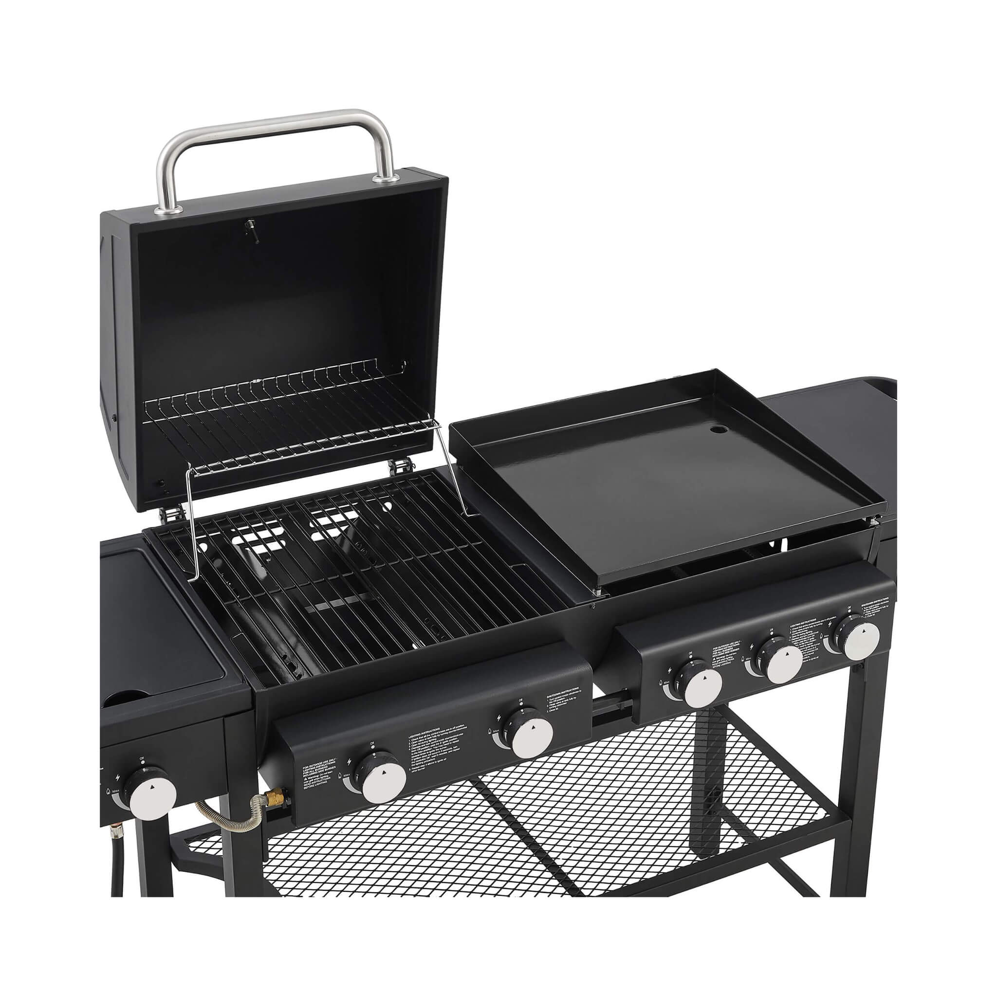 Castelle Flame Heavy-Duty All-In-One Outdoor 5-Burner 56K BTU Liquid Propane Grill