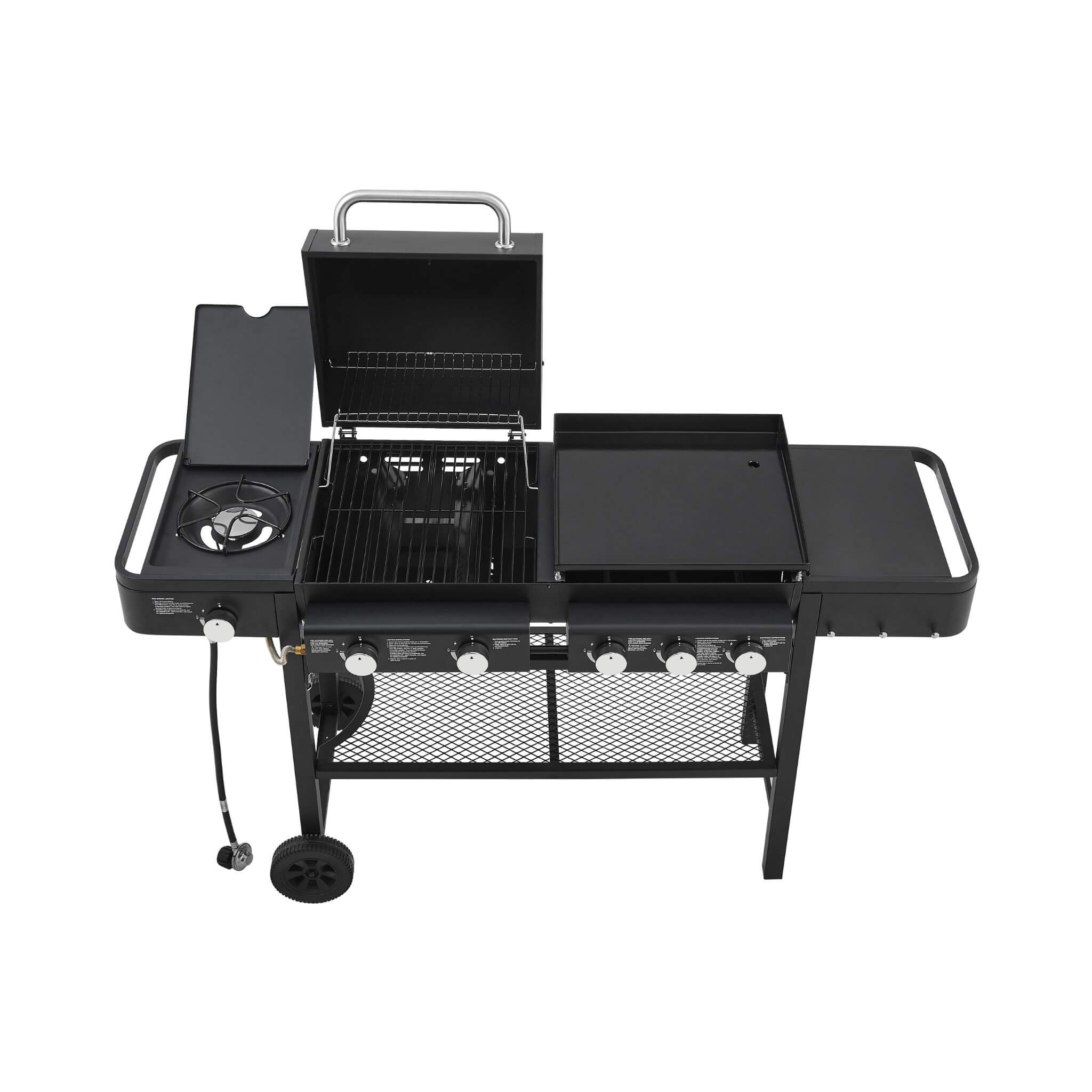 Castelle Flame Heavy-Duty All-In-One Outdoor 5-Burner 56K BTU Liquid Propane Grill