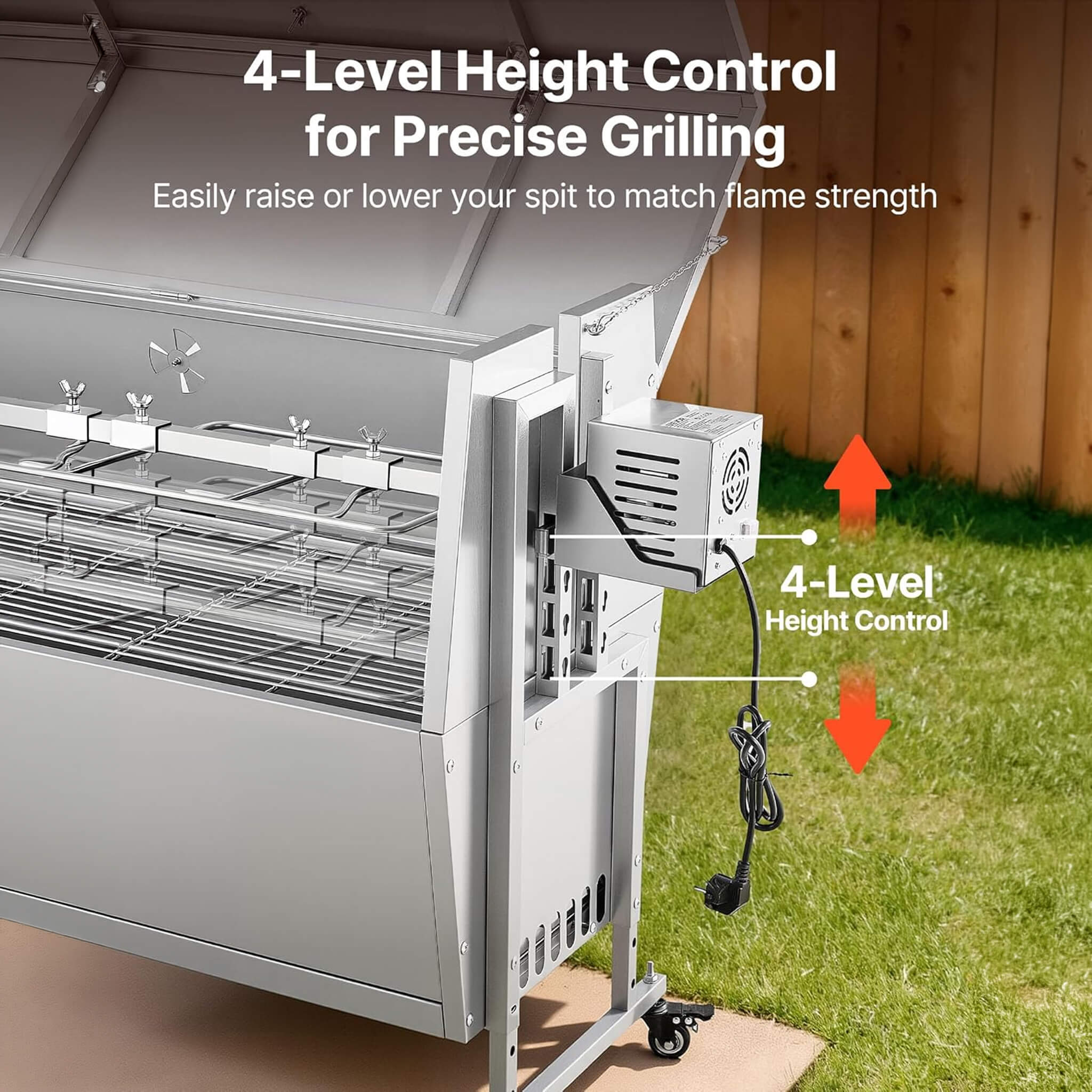 Heavy-Duty Spit Roaster Rotisserie BBQ Grill for Pig, Lamb and Chicken