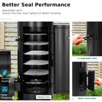 Heavy-Duty Vertical Extra-Large Charcoal Offset BBQ Smoker Grill Combo
