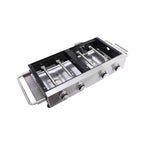 High Temperature 40K BTU 2-Burner Stainless Steel Plancha Combo Gas Grill