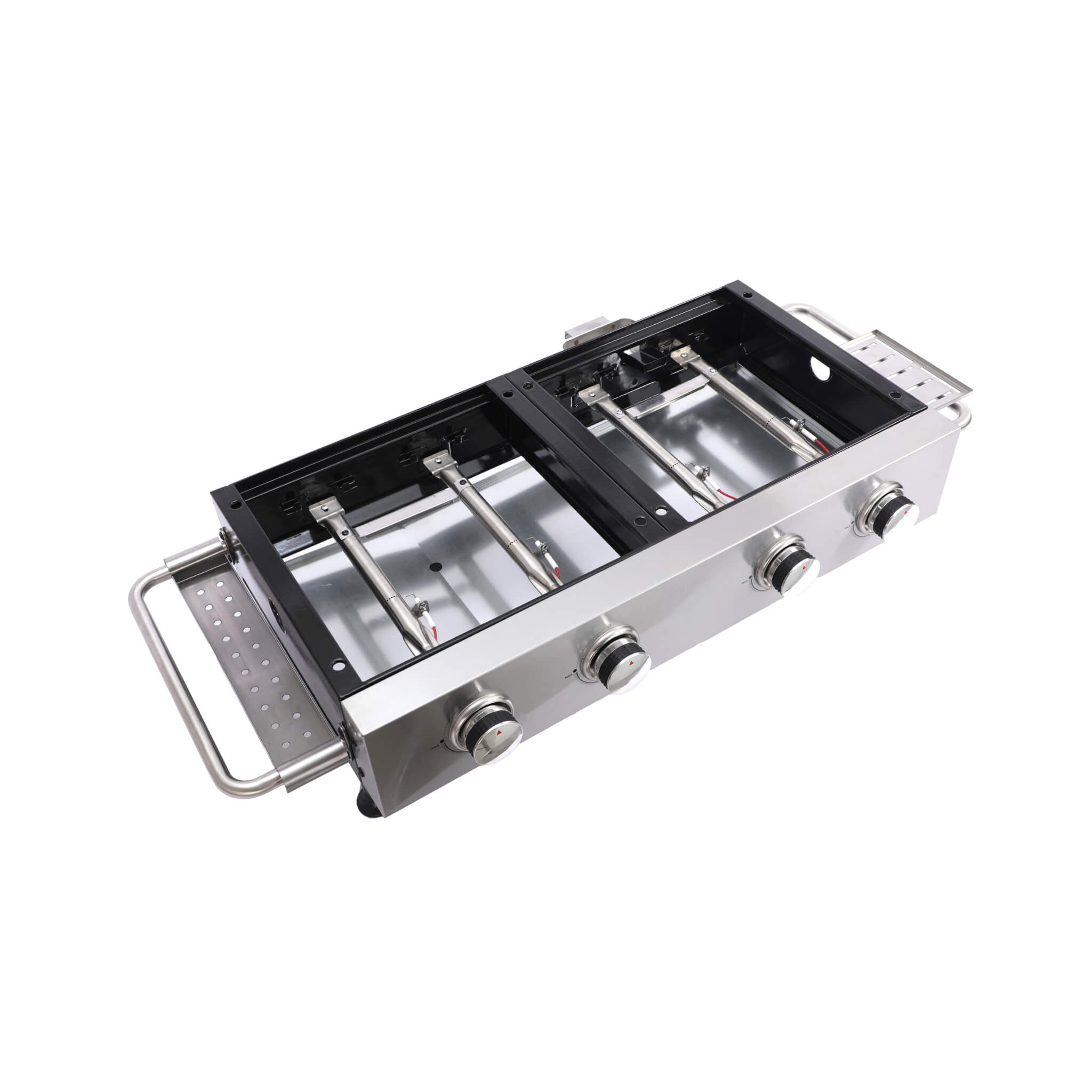 High Temperature 40K BTU 2-Burner Stainless Steel Plancha Combo Gas Grill