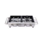 High Temperature 40K BTU 2-Burner Stainless Steel Plancha Combo Gas Grill
