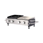 High Temperature 40K BTU 2-Burner Stainless Steel Plancha Combo Gas Grill