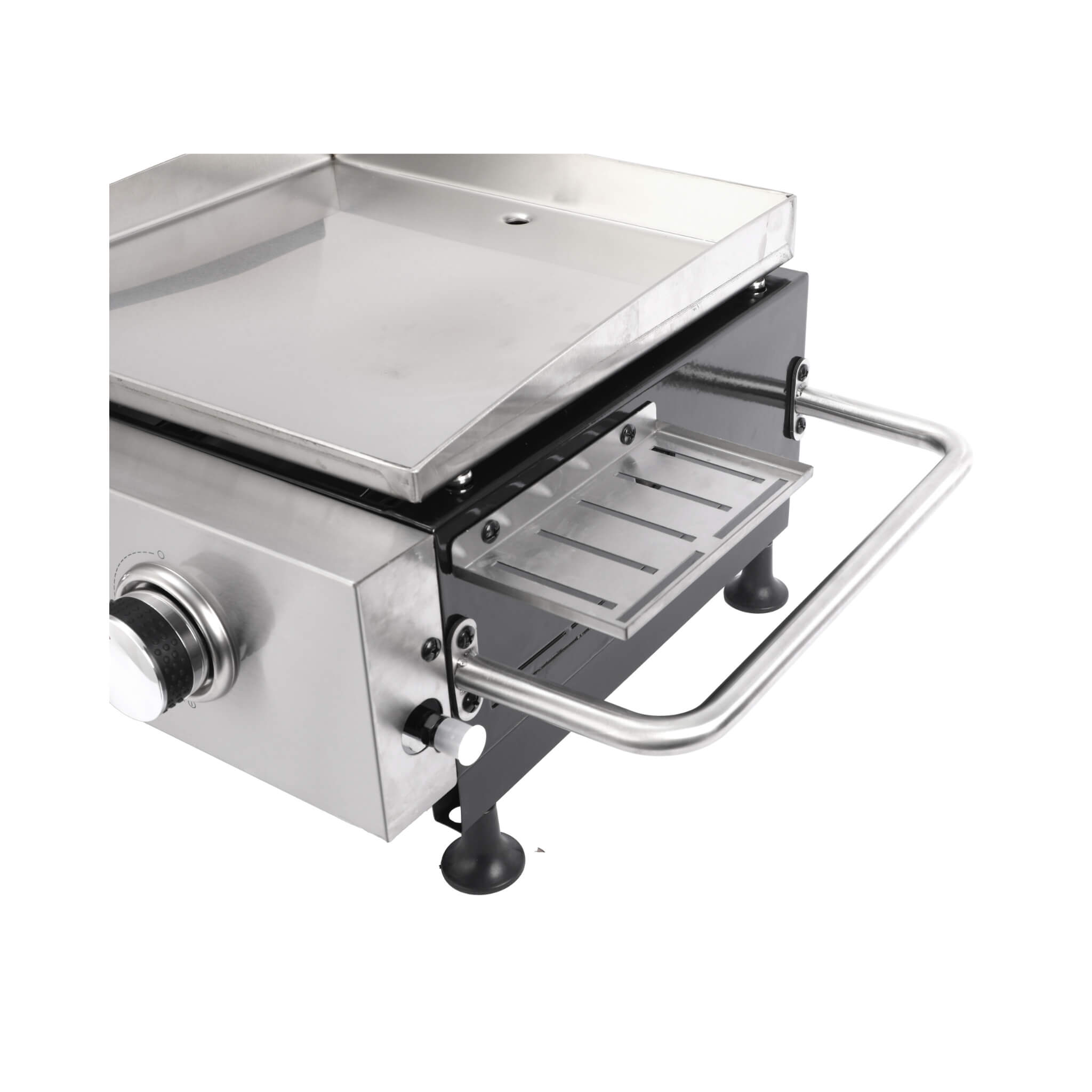 High Temperature 40K BTU 2-Burner Stainless Steel Plancha Combo Gas Grill