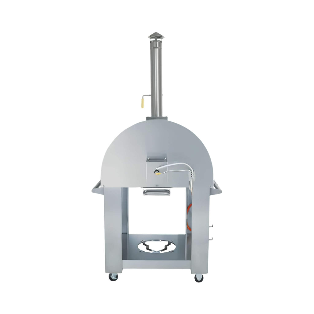 KoKoMo Grills Premium 32-Inch Stainless Steel Dual Fuel Gas & Wood-Fired Pizza Oven