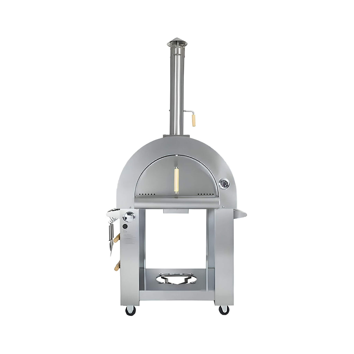 KoKoMo Grills Premium 32-Inch Stainless Steel Dual Fuel Gas & Wood-Fired Pizza Oven